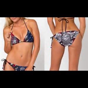 Metal mulisha NWTO bikini top and bottom