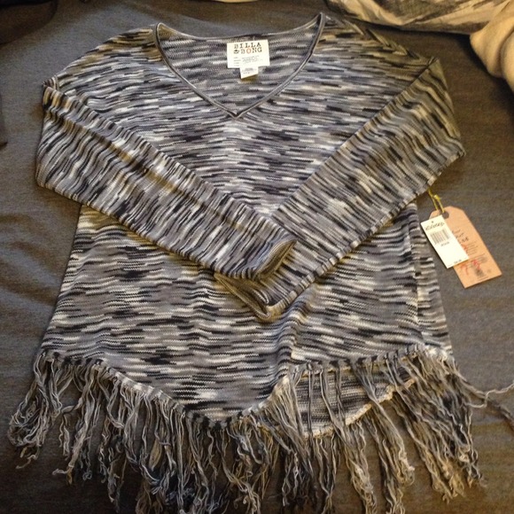SOLD Brand new billabong fringe sweater