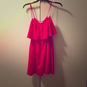 Red layer dress