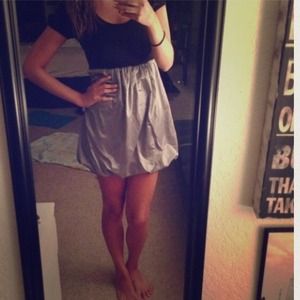 NWOT Silk bubble dress