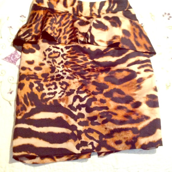 Cheetah Pelplum Skirt