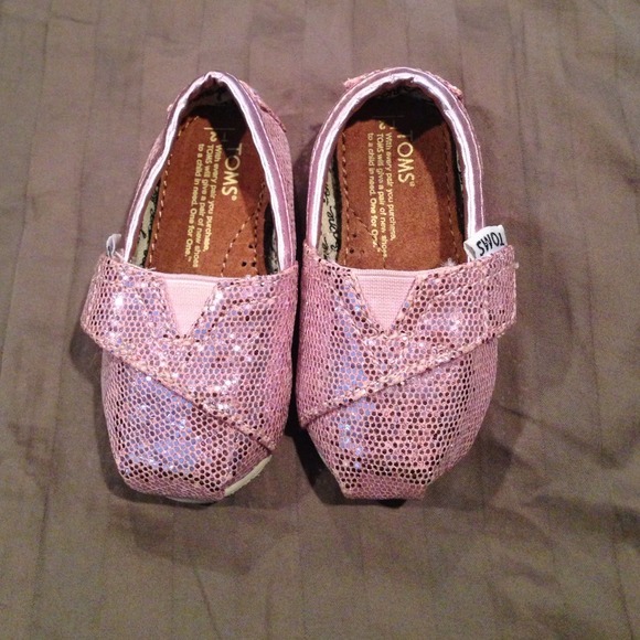 Tiny Toms Pink Glitter