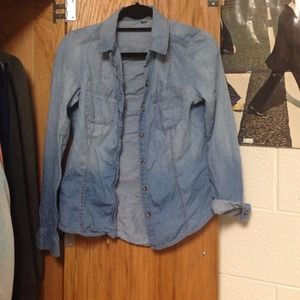 Button down jean shirt-light wash