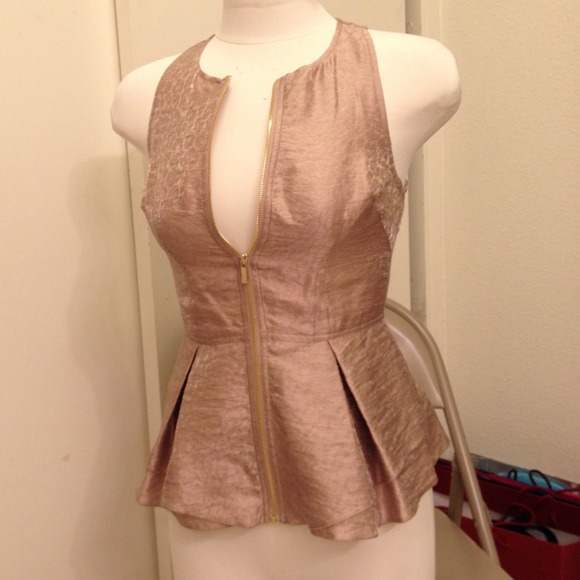 **sold** Rachael Roy golden peplum top