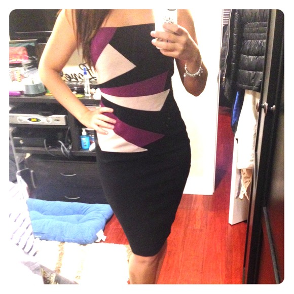 RAMPAGE KNEE LENGTH CLASSY STRAPLESS DRESS