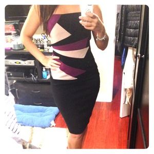 RAMPAGE KNEE LENGTH CLASSY STRAPLESS DRESS