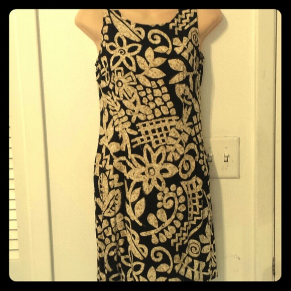 Flirty black and white dress