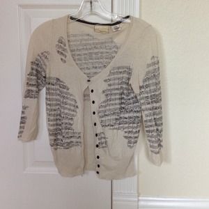 Music note sweater from anthropolgie
