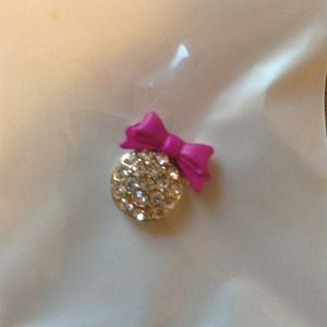 Bow and cz home key sticker