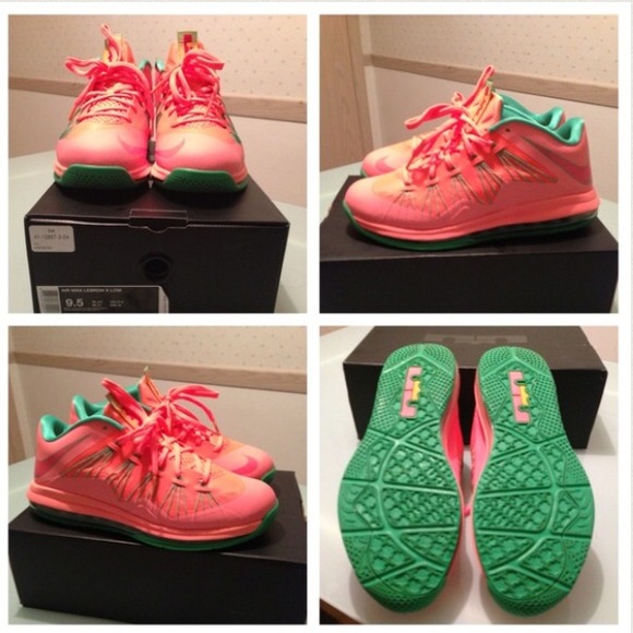 *repost* Men Lebron X mango and green shoes