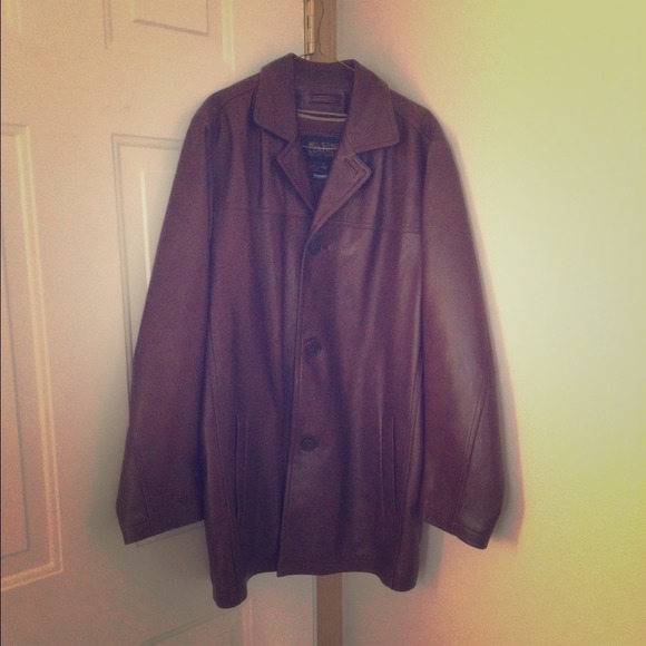 A brown leather jacket