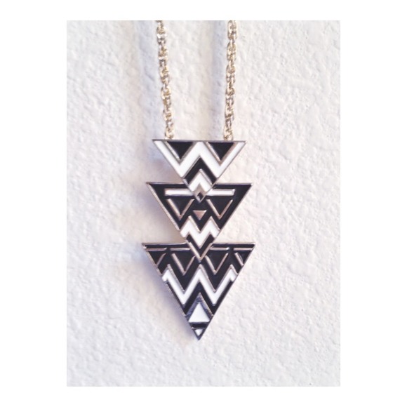X gifted X Aztec arrow long statement necklace