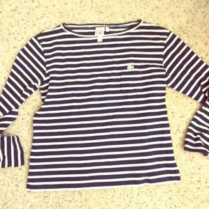 Navy white stripes sweater