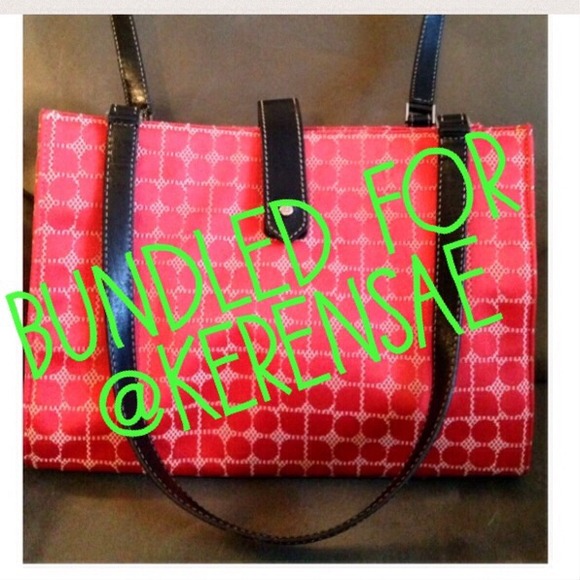 ❗️SOLD❗️Red Patterned Fabric Kate Spade Purse