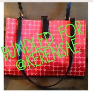 ❗️SOLD❗️Red Patterned Fabric Kate Spade Purse