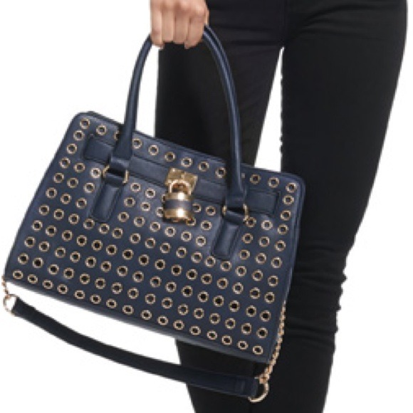Structured Navy Handbag