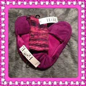 Velour Slipper and Sock Set