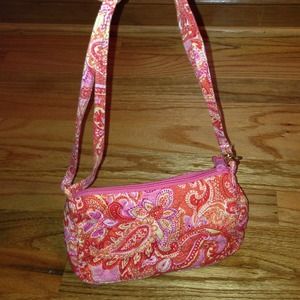 Pink and orange Vera Bradley long strap purse!
