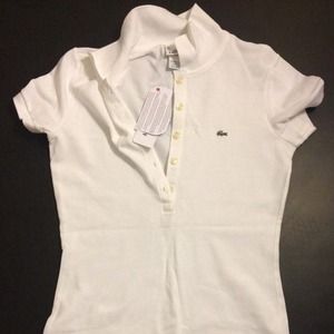 Lacoste white polo