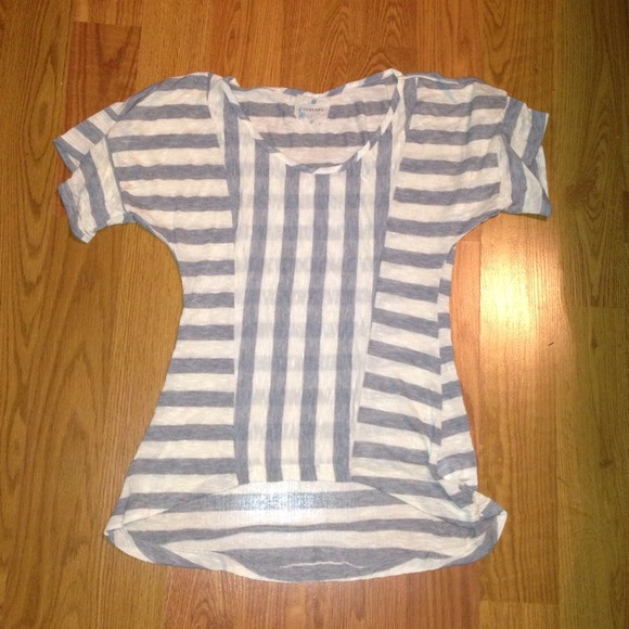Soft and Comfy grey and white striped high low top