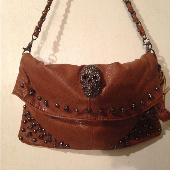 ‼️‼️sold‼️‼️Brown skeleton clutch