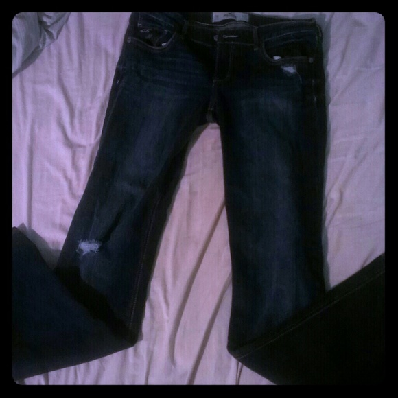 *BUNDLED* Dark wash ripped Hollister jeans
