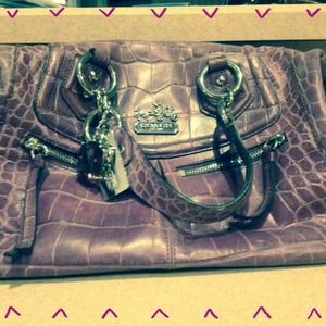 ⛔️Price Reduced! Authentic Purple Croco Coach Bag