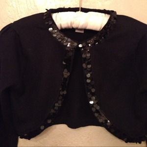 Black Sequin edged Shrug