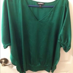 Kelly Green Satin Shirt