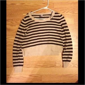 PRICE CUT✂️✂️ Cropped striped sweater