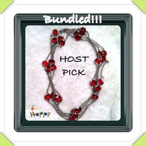 Bundled! HOST PICK 2/28  silver and red necklace