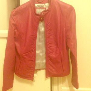 Leather moto jacket