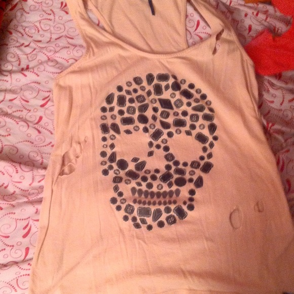 Peach kendall and kylie skull tank - Picture 1 of 1