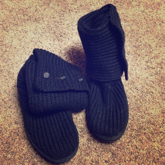 Black Ugg Knit Boots! Size 6