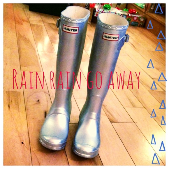 Hunter Boots - Hunter boots- silver, size 5