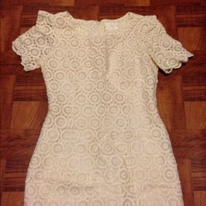 White flower lace dress