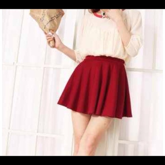 Dresses & Skirts - Burgundy skater skirt