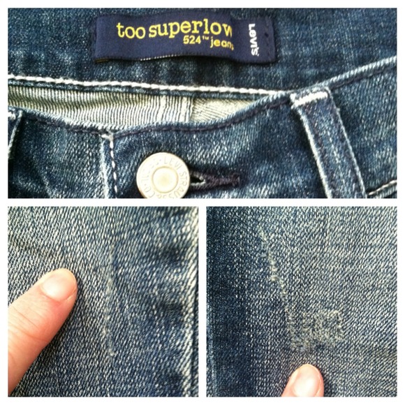 Levi's 'too super low' jeans w/ a flared hem - Picture 4 of 4