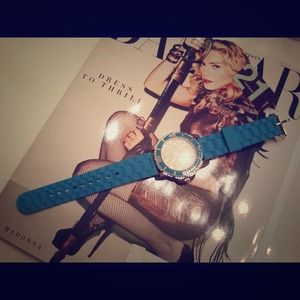 Forever XXI blue jelly watch