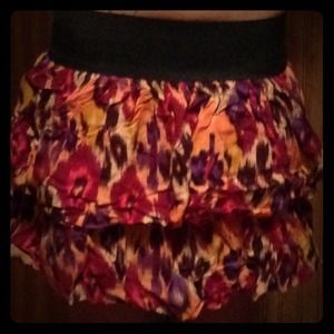 Colorful flowing skirt