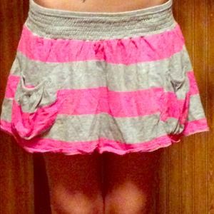 Pink & grey stripped Miley Cyrus & Max Azra skirt
