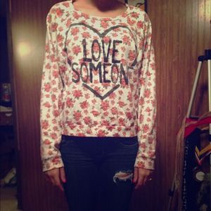 Love someone floral sweater