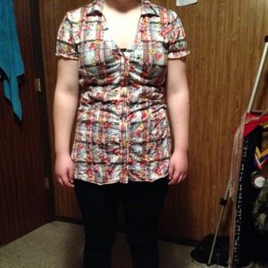 Floral button up shirt