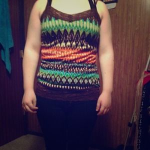 Colorful designed tank top