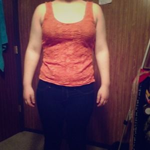 Orange summer tank top