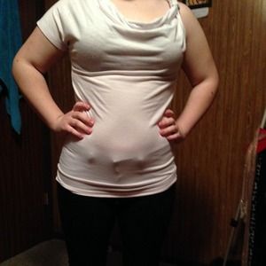 White one shoulder shirt