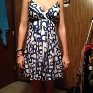 Blue & white sun dress