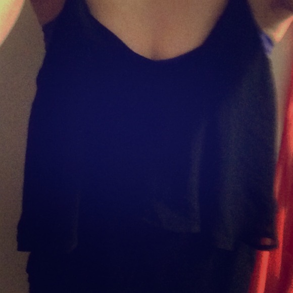 Black sparkle and fade two piece tank