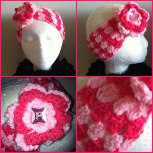 KNITTED HEADBAND BABYPINK & HOTPKNK