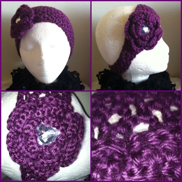 PURPLE KNITTED HEADBAND
